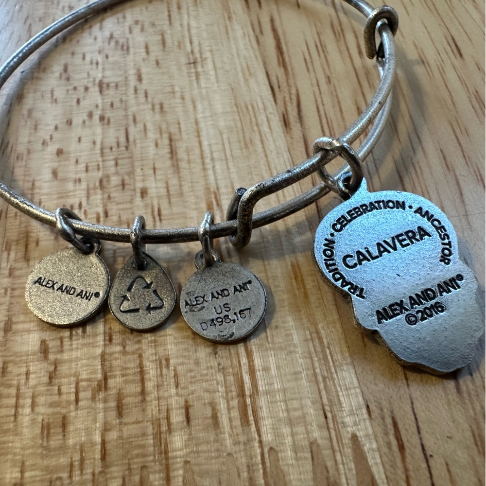 Alex and Ani Calavera Adjustable Bangle Bracelet - Picture 2 of 4